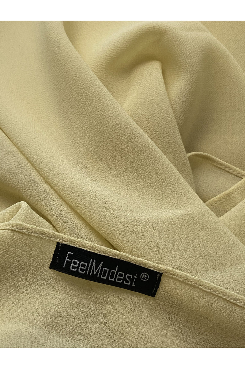 FeelModest Chiffon Hijab - Mint Cream-Hijab-Feelmodest