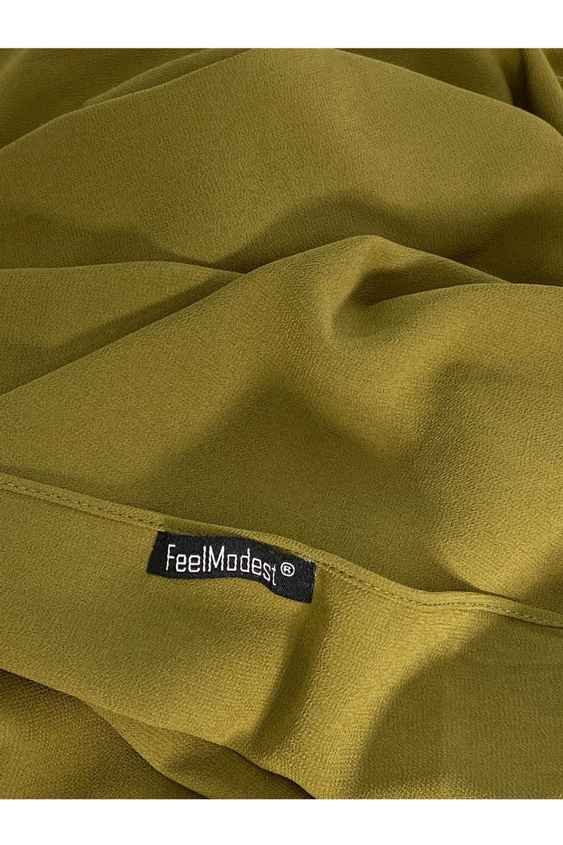 FeelModest Chiffon Hijab - Khaki-Hijab-Feelmodest