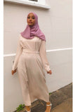 FeelModest Beige Dress Abaya - Ready to Dispatch