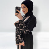 FeelModest Embroidery Open Abaya-Abaya > Dubai Abaya > Modest > Abaya Online > Open Abaya > Closed Abaya > Modanisa > Abayabuth > Abaya UK > Hijab > Muslim Dress > Modest Dress > Grey Abaya > Plain Abaya > FeelModest-Feelmodest