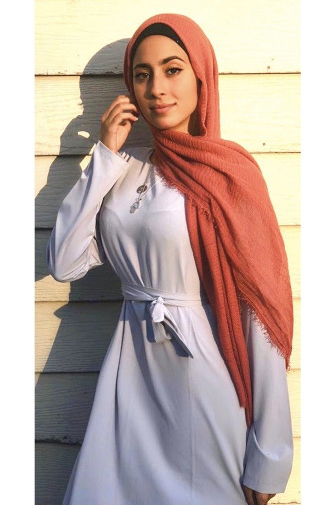 FeelModest Grey Closed Abaya Dress-Abaya / Dress-Feelmodest
