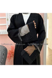 FeelModest Black Open Abaya-Abaya-Feelmodest