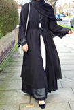 MissModesty Classic Black Open Abaya-Abaya > Dubai Abaya > Modest > Abaya Online > Open Abaya > Closed Abaya > Modanisa > Abayabuth > Abaya UK > Hijab > Muslim Dress > Modest Dress > Grey Abaya > Plain Abaya > FeelModest-Feelmodest