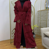 Classic 3D Flower Maroon Open Abaya-Abaya > Dubai Abaya > Modest > Abaya Online > Open Abaya > Closed Abaya > Modanisa > Abayabuth > Abaya UK > Hijab > Muslim Dress > Modest Dress > Grey Abaya > Plain Abaya > FeelModest > Closed Abaya > Abaya Fashion > Abaya Buth > Maroon Abaya-Feelmodest