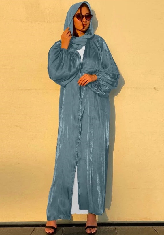 Classic Silk Mint Open Abaya-Abaya > Dubai Abaya > Modest > Abaya Online > Open Abaya > Closed Abaya > Modanisa > Abayabuth > Abaya UK > Hijab > Muslim Dress > Modest Dress > Grey Abaya > Plain Abaya > FeelModest > Abaya Buth > White Abaya > Silk Abaya-Feelmodest