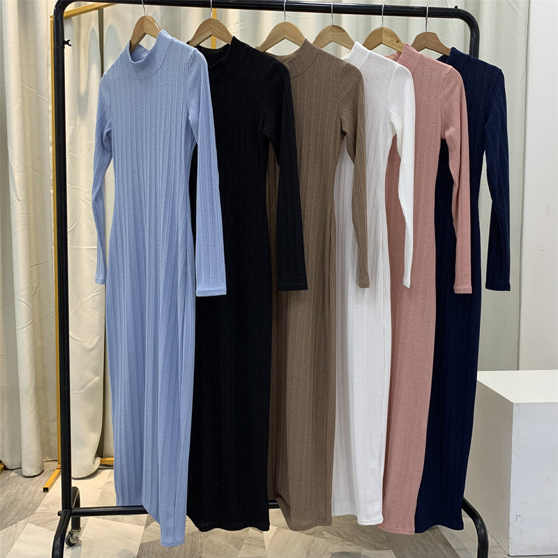 MissBarawa Navy Classic Knitted Dress-Abaya > Dubai Abaya > Modest > Abaya Online > Open Abaya > Closed Abaya > Modanisa > Abayabuth > Abaya UK > Hijab > Muslim Dress > Modest Dress > Grey Abaya > Plain Abaya > FeelModest > Abaya Buth > White Abaya > Slip Dress > Abaya Dress-Feelmodest
