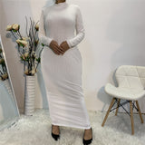 MissBarawa White Classic Knitted Dress