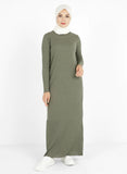 MissModesty Khaki Knitted Dress-Abaya > Dubai Abaya > Modest > Abaya Online > Open Abaya > Closed Abaya > Modanisa > Abayabuth > Abaya UK > Hijab > Muslim Dress > Modest Dress > Grey Abaya > Plain Abaya > FeelModest > Abaya Buth > White Abaya > Knitt Dress > Abaya Buth-Feelmodest