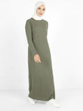 MissModesty Khaki Knitted Dress-Abaya > Dubai Abaya > Modest > Abaya Online > Open Abaya > Closed Abaya > Modanisa > Abayabuth > Abaya UK > Hijab > Muslim Dress > Modest Dress > Grey Abaya > Plain Abaya > FeelModest > Abaya Buth > White Abaya > Knitt Dress > Abaya Buth-Feelmodest