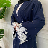 MissAmina Navy Blue Pearl Open Abaya-Abaya > Dubai Abaya > Modest > Abaya Online > Open Abaya > Closed Abaya > Modanisa > Abayabuth > Abaya UK > Hijab > Muslim Dress > Modest Dress > Grey Abaya > Plain Abaya > FeelModest > Kimono Abaya-Feelmodest