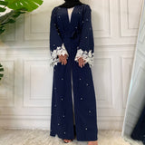 MissAmina Navy Blue Pearl Open Abaya-Abaya > Dubai Abaya > Modest > Abaya Online > Open Abaya > Closed Abaya > Modanisa > Abayabuth > Abaya UK > Hijab > Muslim Dress > Modest Dress > Grey Abaya > Plain Abaya > FeelModest > Kimono Abaya-Feelmodest