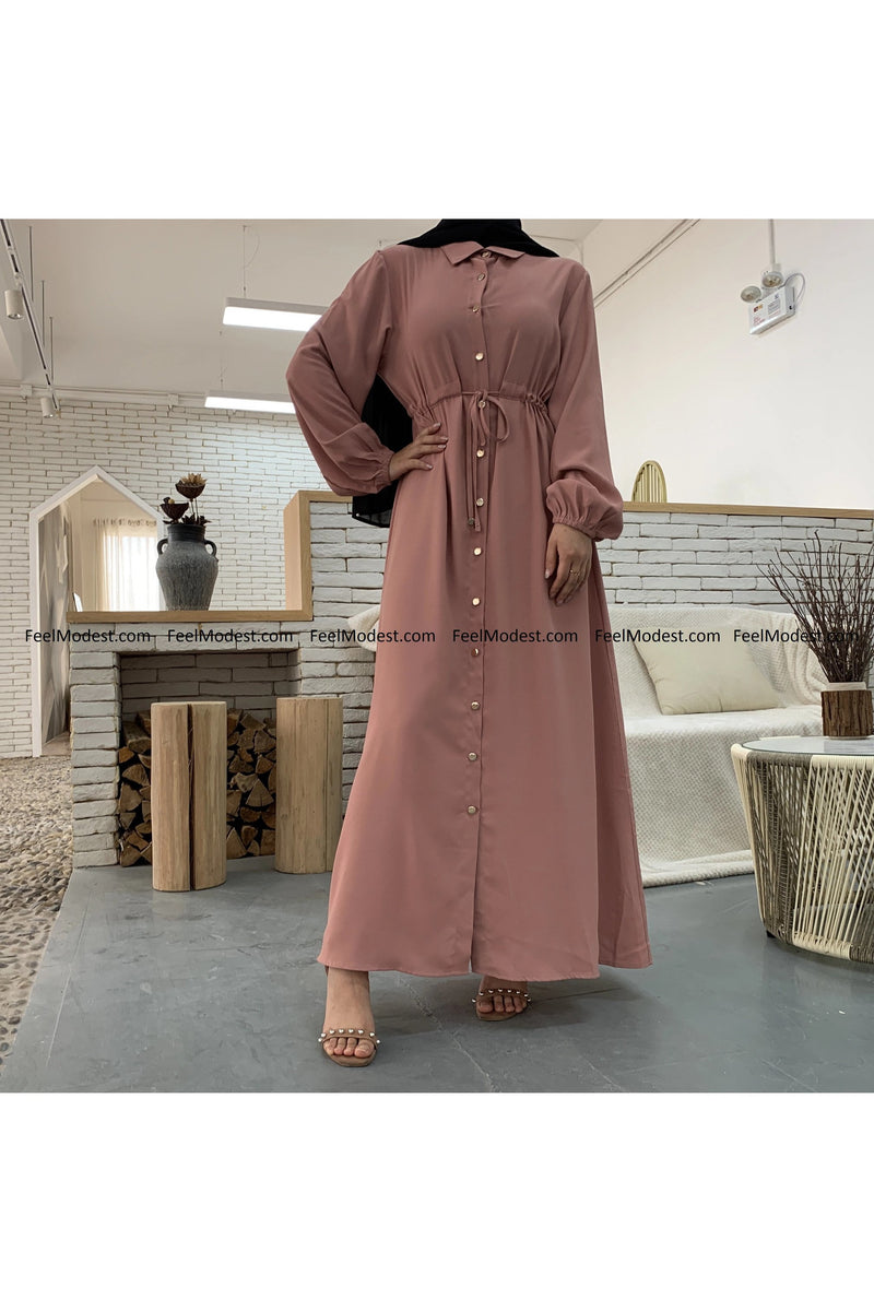 MissModesty Light Pink Dress - Ready to Dispatch-Abaya > Dubai Abaya > Modest > Abaya Online > Open Abaya > Closed Abaya > Modanisa > Abayabuth > Abaya UK > Hijab > Muslim Dress > Modest Dress > Grey Abaya > Plain Abaya > FeelModest-Feelmodest