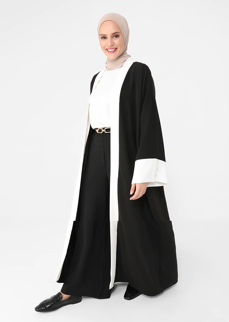 MissKarima Classic Black Open Abaya-Abaya > Dubai Abaya > Modest > Abaya Online > Open Abaya > Closed Abaya > Modanisa > Abayabuth > Abaya UK > Hijab > Muslim Dress > Modest Dress > Grey Abaya > Plain Abaya > FeelModest > Pink Abaya >Eid Outfit > Beige Abaya-Feelmodest