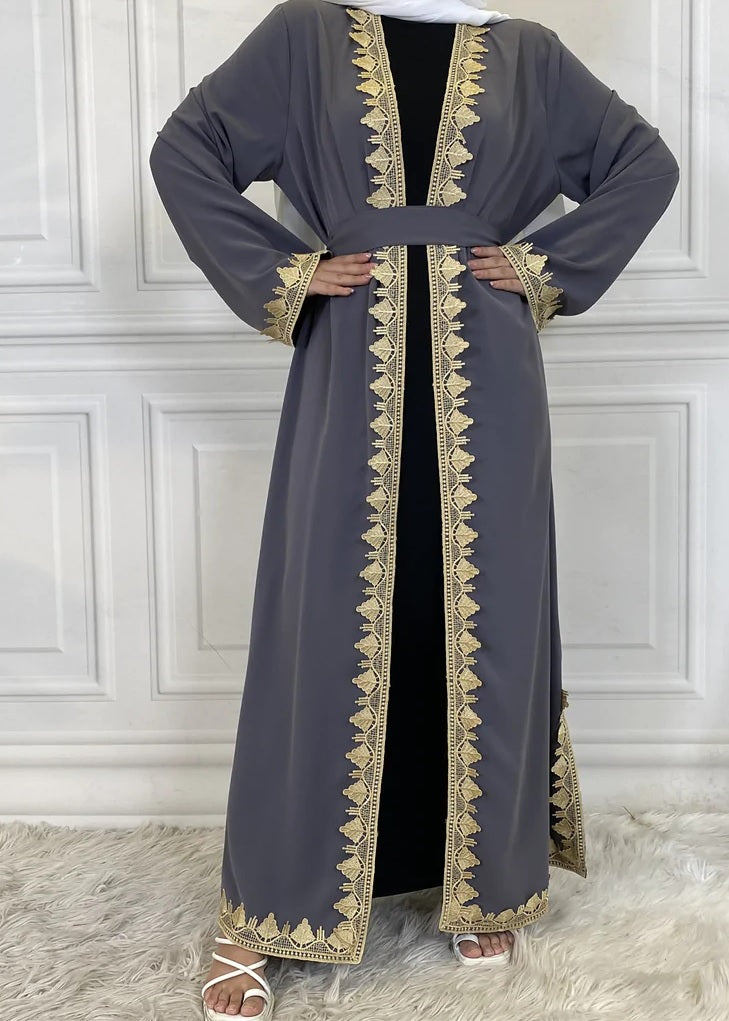 MissModesty Premium Grey Open Abaya-Abaya > Dubai Abaya > Modest > Abaya Online > Open Abaya > Closed Abaya > Modanisa > Abayabuth > Abaya UK > Hijab > Muslim Dress > Modest Dress > Grey Abaya > Plain Abaya > FeelModest > Chiffon Hijab > Abaya Buth > Abayabuth Abaya > UK Abaya-Feelmodest