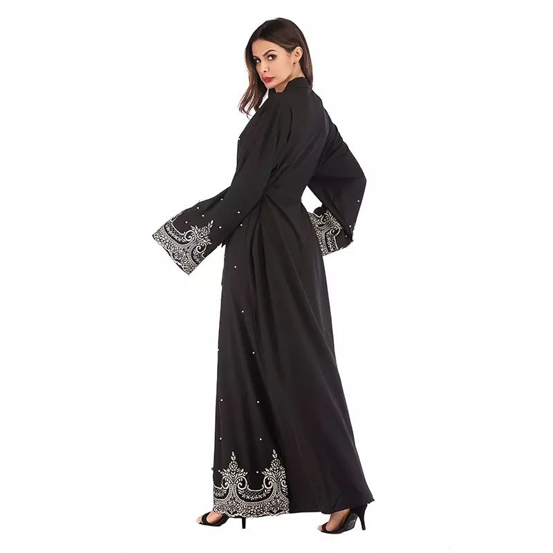 MissAmina Black Pearl Open Abaya-Abaya > Dubai Abaya > Modest > Abaya Online > Open Abaya > Closed Abaya > Modanisa > Abayabuth > Abaya UK > Hijab > Muslim Dress > Modest Dress > Grey Abaya > Plain Abaya > FeelModest > Abaya Buth > UK Abaya > Abaya Shop-Feelmodest
