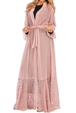 FeelModest Pink Open Abaya-Abaya-Feelmodest