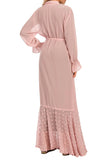 FeelModest Pink Open Abaya-Abaya-Feelmodest
