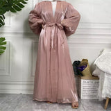 Silk Satin Puff Sleeve Pink Open Abaya-Abaya > Dubai Abaya > Modest > Abaya Online > Open Abaya > Closed Abaya > Modanisa > Abayabuth > Abaya UK > Hijab > Muslim Dress > Modest Dress > Grey Abaya > Plain Abaya > FeelModest > Abaya Buth > White Abaya > Silk Abaya > Puff Sleeve Abaya-Feelmodest