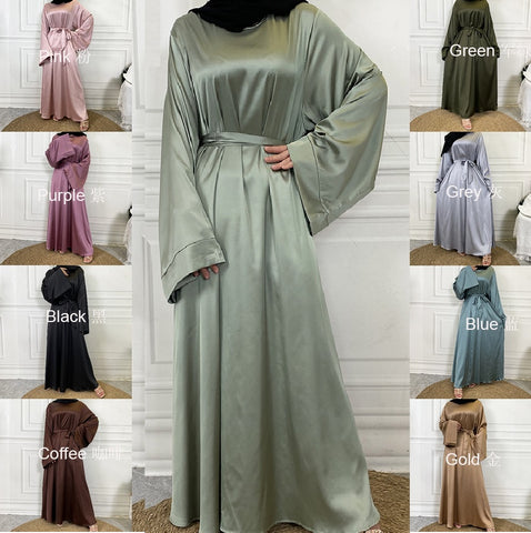 Silky Satin Closed Abaya-Abaya > Dubai Abaya > Modest > Abaya Online > Open Abaya > Closed Abaya > Modanisa > Abayabuth > Abaya UK > Hijab > Muslim Dress > Modest Dress > Grey Abaya > Plain Abaya > FeelModest > Abaya Buth > White Abaya > Silk Abaya > Satin Abaya-Feelmodest