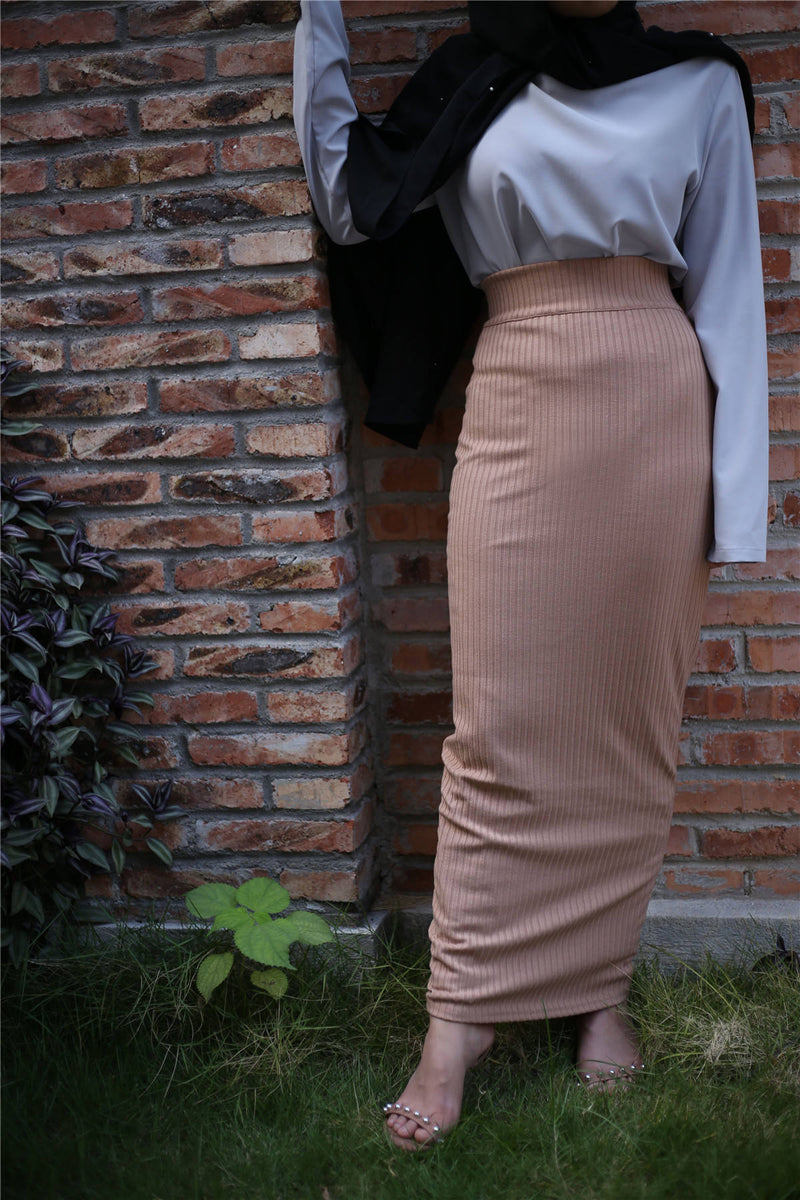 FeelModest High Waist Beige Skirt-Abaya > Dubai Abaya > Modest > Abaya Online > Open Abaya > Closed Abaya > Modanisa > Abayabuth > Abaya UK > Hijab > Muslim Dress > Modest Dress > Grey Abaya > Plain Abaya > FeelModest > Abaya Buth > White Abaya > Modest Skirt > Skirt > Hawaa-Feelmodest