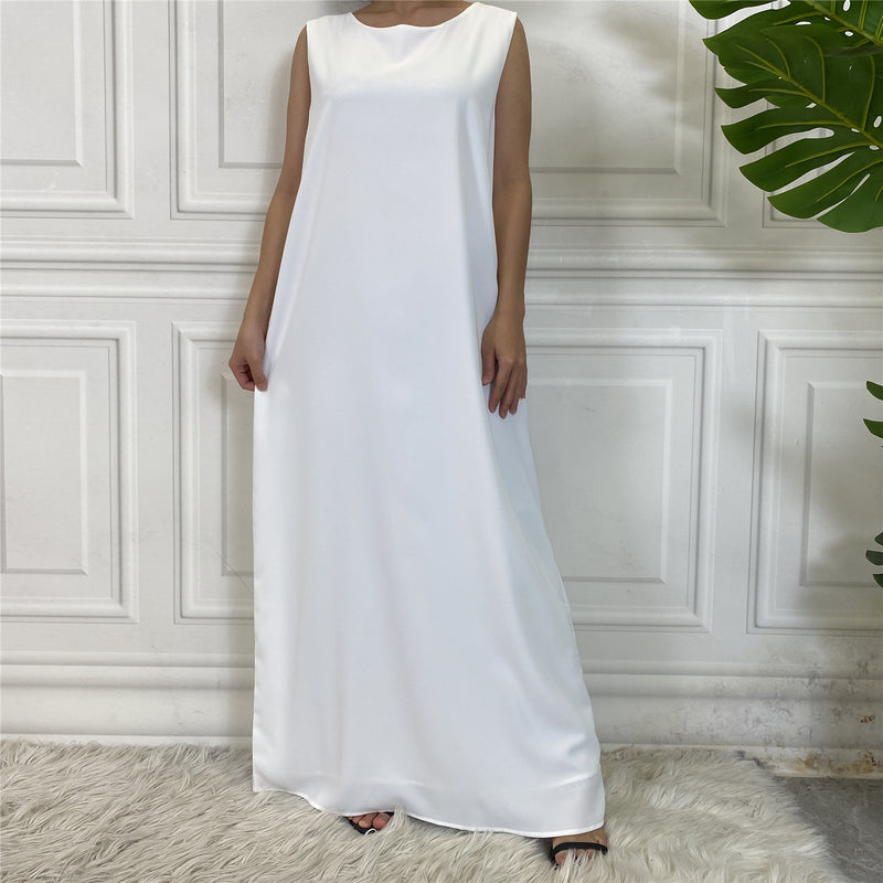 MissModesty Abaya Inner Slip Dress - White-Abaya > Dubai Abaya > Modest > Abaya Online > Open Abaya > Closed Abaya > Modanisa > Abayabuth > Abaya UK > Hijab > Muslim Dress > Modest Dress > Grey Abaya > Plain Abaya > FeelModest > Abaya Buth > White Abaya-Feelmodest
