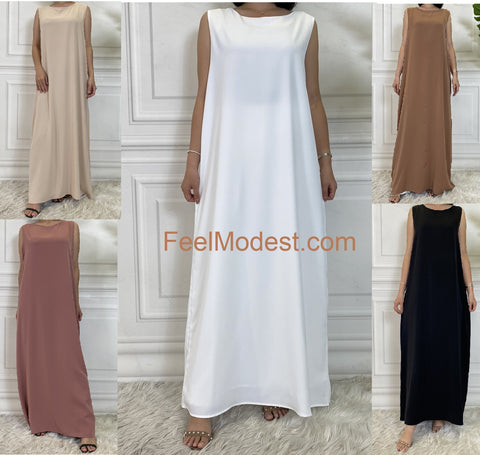 Abaya Inner Slip Dress - Choose Colour-Abaya > Dubai Abaya > Modest > Abaya Online > Open Abaya > Closed Abaya > Modanisa > Abayabuth > Abaya UK > Hijab > Muslim Dress > Modest Dress > Grey Abaya > Plain Abaya > FeelModest > Abaya Buth > White Abaya-Feelmodest