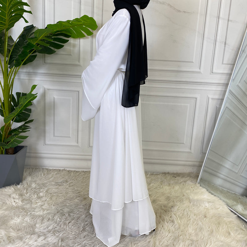 MissModesty Classic White Open Abaya - Ready to Dispatch-Abaya > Dubai Abaya > Modest > Abaya Online > Open Abaya > Closed Abaya > Modanisa > Abayabuth > Abaya UK > Hijab > Muslim Dress > Modest Dress > Grey Abaya > Plain Abaya > FeelModest > Abaya Buth > White Abaya >Abayabuth-Feelmodest