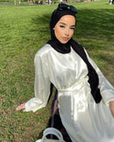 Silky Satin Closed Abaya-Abaya > Dubai Abaya > Modest > Abaya Online > Open Abaya > Closed Abaya > Modanisa > Abayabuth > Abaya UK > Hijab > Muslim Dress > Modest Dress > Grey Abaya > Plain Abaya > FeelModest > Abaya Buth > White Abaya > Silk Abaya > Satin Abaya-Feelmodest
