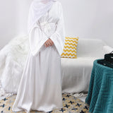 Silky Satin Closed Abaya-Abaya > Dubai Abaya > Modest > Abaya Online > Open Abaya > Closed Abaya > Modanisa > Abayabuth > Abaya UK > Hijab > Muslim Dress > Modest Dress > Grey Abaya > Plain Abaya > FeelModest > Abaya Buth > White Abaya > Silk Abaya > Satin Abaya-Feelmodest