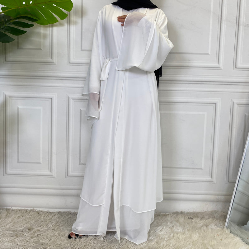 MissModesty Classic White Open Abaya - Ready to Dispatch-Abaya > Dubai Abaya > Modest > Abaya Online > Open Abaya > Closed Abaya > Modanisa > Abayabuth > Abaya UK > Hijab > Muslim Dress > Modest Dress > Grey Abaya > Plain Abaya > FeelModest > Abaya Buth > White Abaya >Abayabuth-Feelmodest