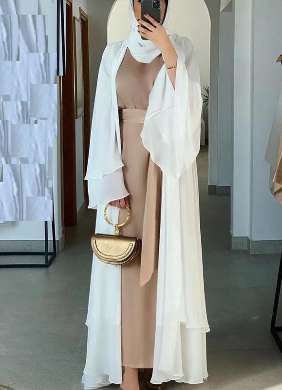 MissModesty Classic White Open Abaya-Abaya > Dubai Abaya > Abayatopia > Abaya Online > Open Abaya > Closed Abaya > Modanisa > Abayabuth > Abaya UK > Hijab > Muslim Dress > Modest Dress > Grey Abaya > Plain Abaya > FeelModest > Abaya Buth > White Abaya-Feelmodest